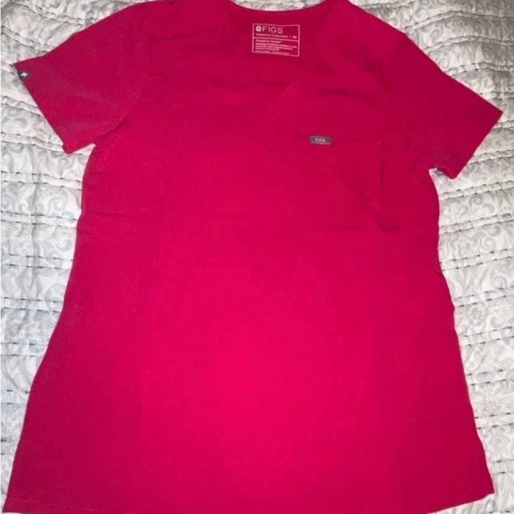 Figs Pink Scrub Top